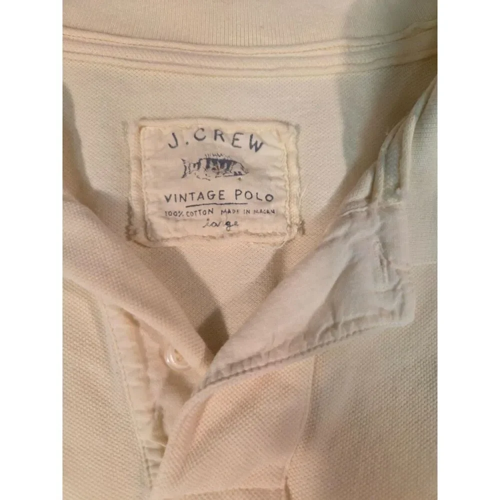 J.Crew Vintage Polo Shirt Yellow Cotton Classic Fit Men’s Large